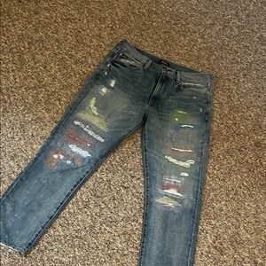 Polo by Ralph Lauren Distressed Blue Boyfriend Jeans